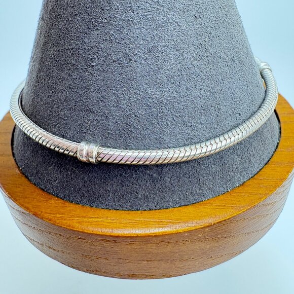 VTG Pandora ALE Serpentine Link Slide Charm Chain Bracelet Size 9" Length - Picture 2 of 12